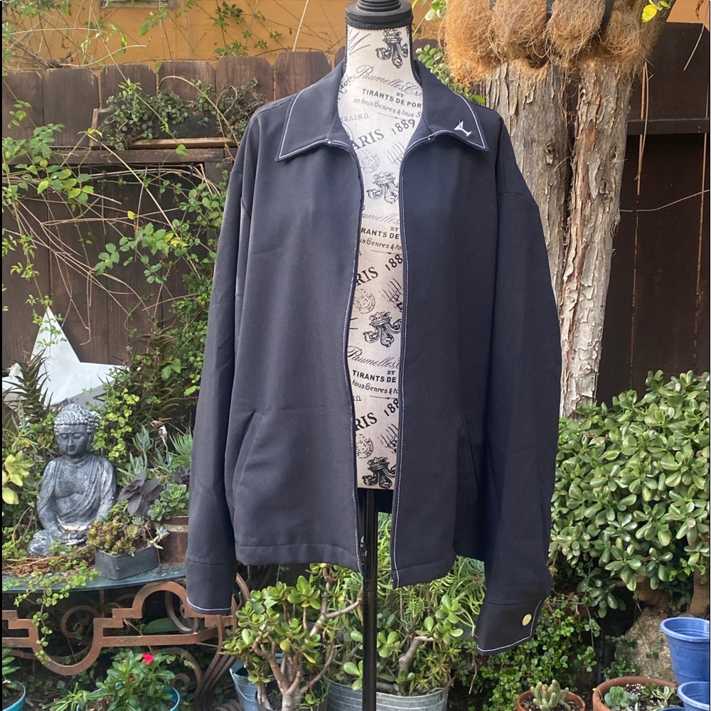 Steady vintage 50’s rockabilly ska  martini shirt zip lightweight jacket XL